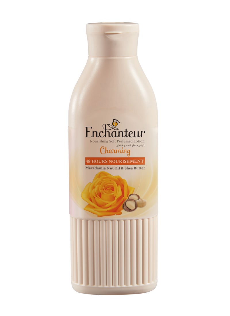 انشانتر لوشن شارمينج نوريشينج سوفت بزيت بندق المكاديميا وزبدة الشيا 250ملليلتر - Image 1