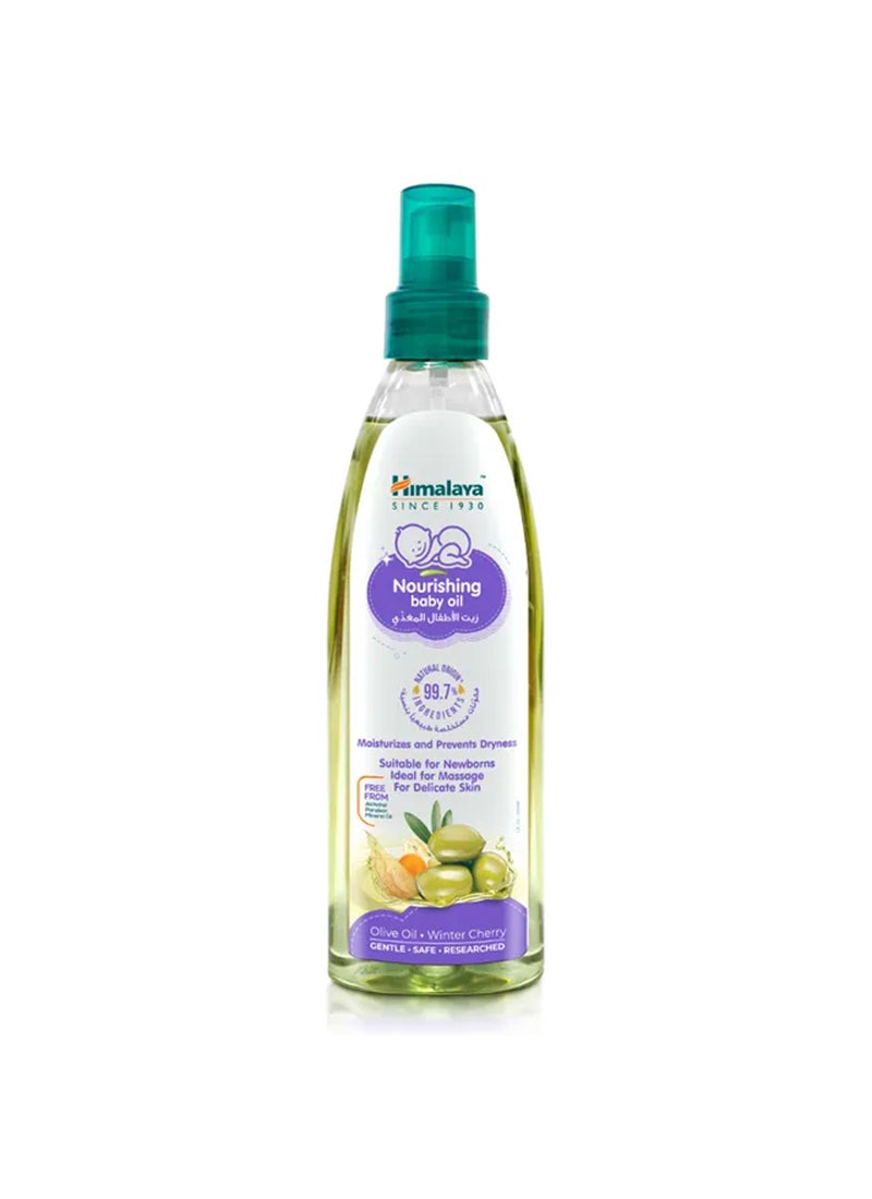 Himalaya - Nourishing Baby Oil With Olive Oil And Winter Cherry-300 ml - Image 1