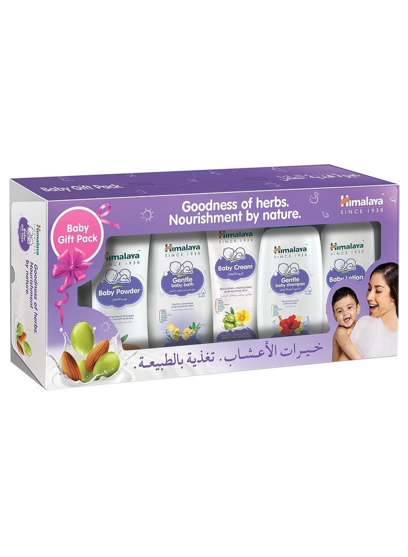 Himalaya Baby Care Gift Pack with Baby Shampoo, Baby Cream, Baby Lotion, Baby Powder And Baby Bath  - Image 1