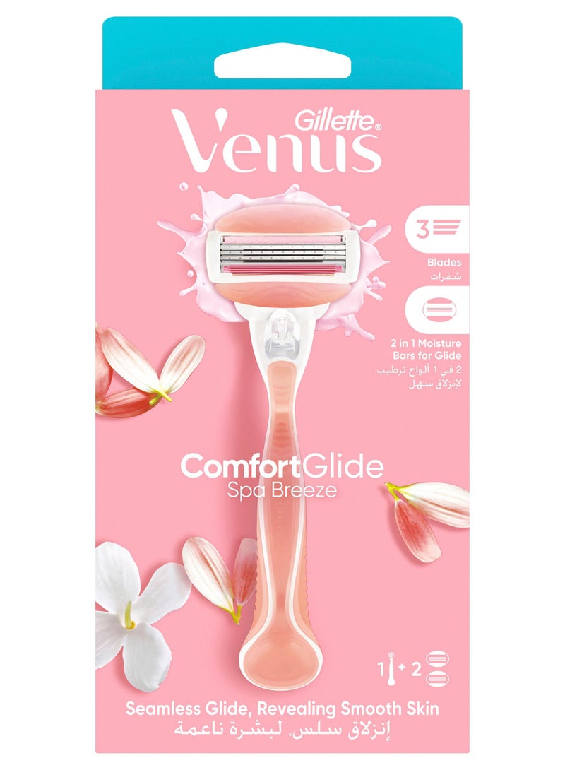 Venus Comfort Glide Spa Breeze Razor 2 Count - Image 1
