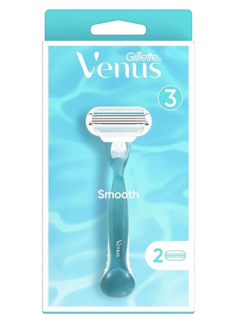 Venus Women Razor Handle With Two Blade Refills - Image 1