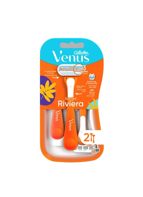 Riviera Women'S Disposable Razor, 2 Count