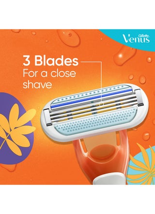 Riviera Women'S Disposable Razor, 2 Count orange - view 3