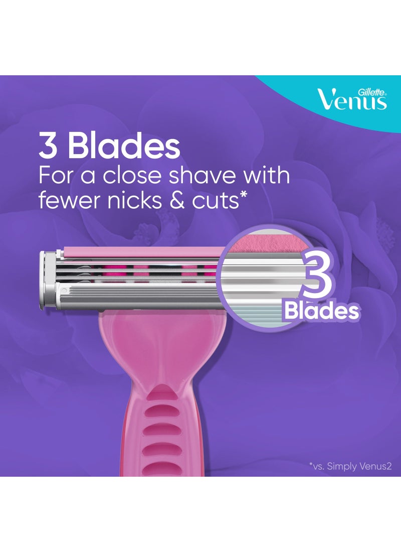 Gillette Venus3 Disposable Razors Pack of 3 Multicolour - Image 3