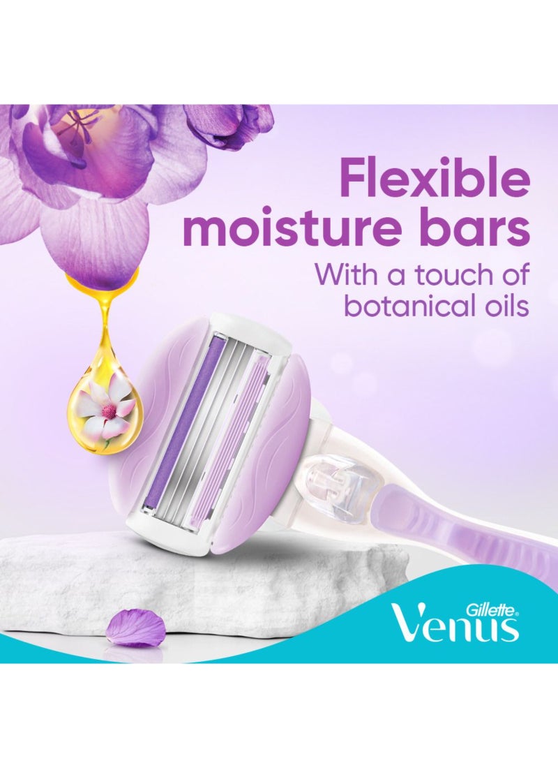 Venus ComfortGlide SPA Breeze Woman's Refillable Razor: 1 Handle +2 Blade Refill Breeze - Image 4
