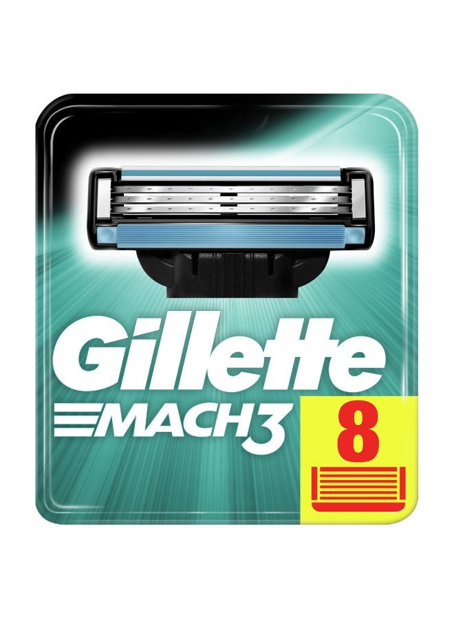 Gillette Mach3 Replacement Razor Blades x8