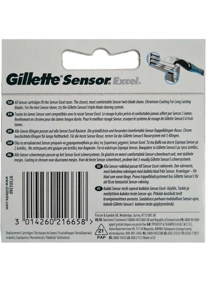 Gillette - Sensor Excel Men's Razor Blades, 5 Refills - Image 1