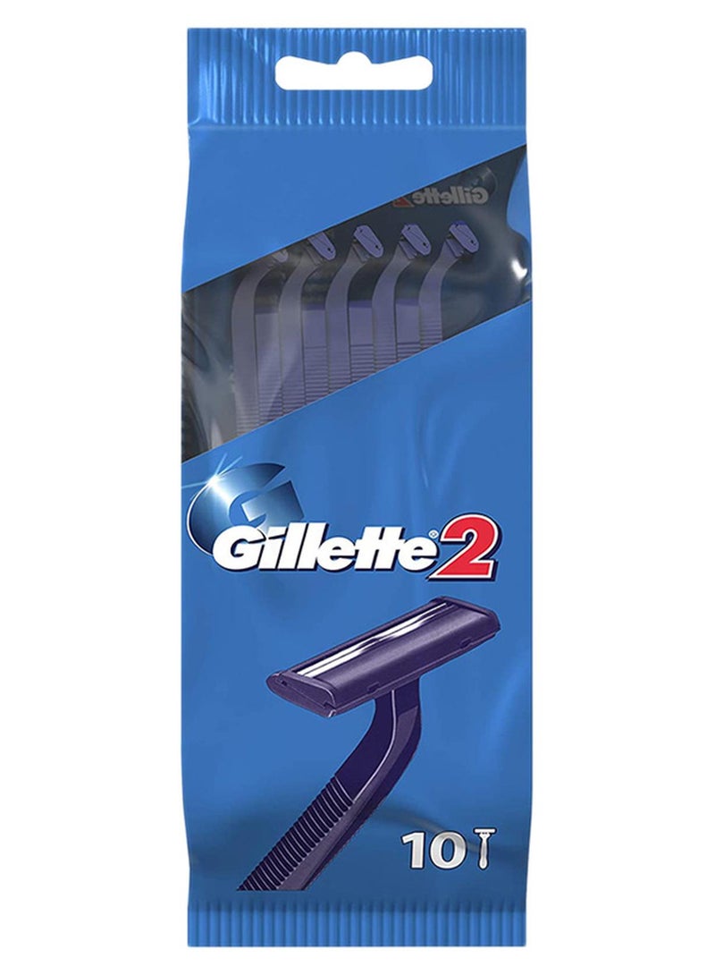 شفرات حلاقة للاستخدام مرة واحدة عدد 10 أزرق - Image 1
