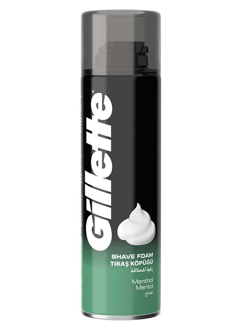 Gillette Menthol Shaving Foam 200ml - Image 1