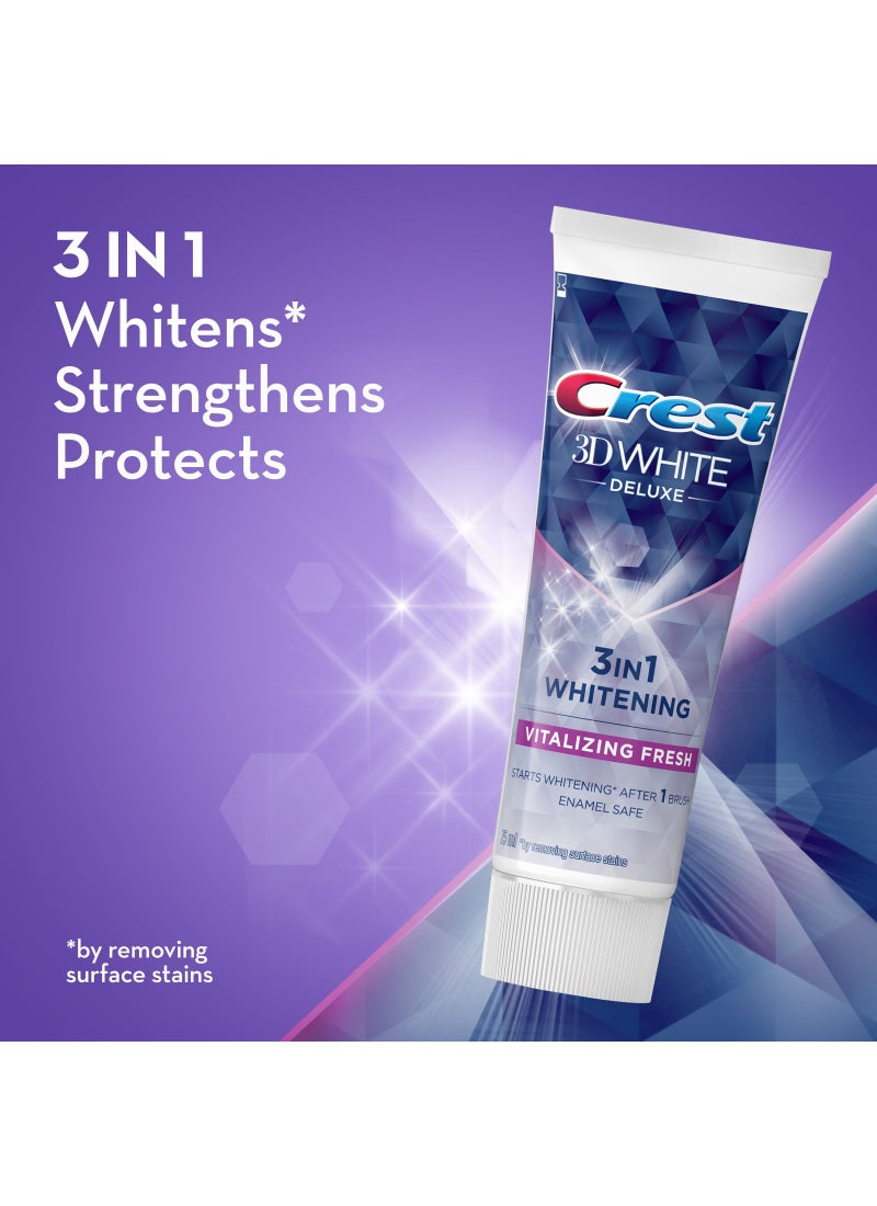 كرست معجون أسنان كريست 3D ديلوكس منعش، آمن على المينا، 75 مل 75ملليلتر - Image 2