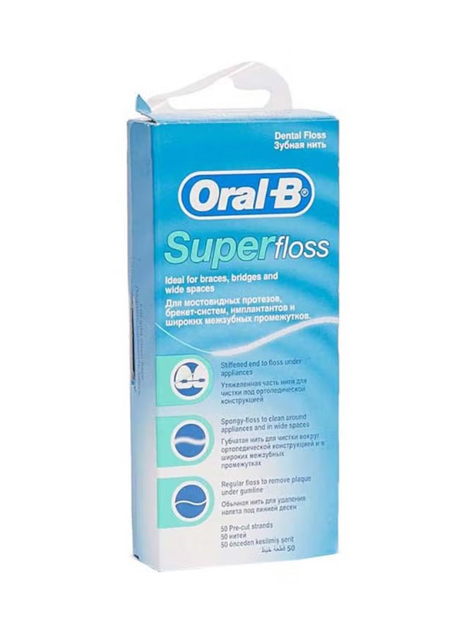 أورال بي خيط الأسنان العادي السوبر: 50 قطعة مقصوصة - Image 5