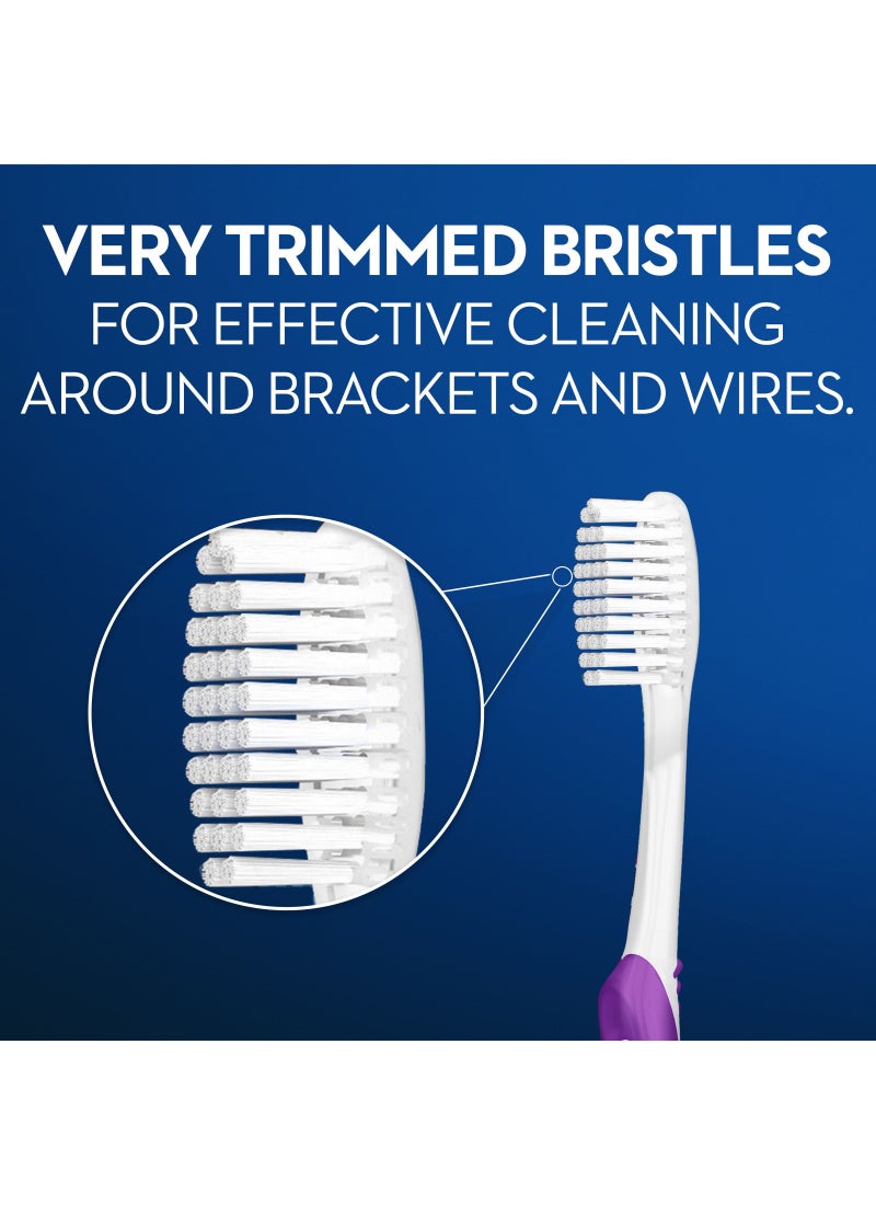 أورال بي فرشاة أسنان لينة برو إكسبرت 35 لتقويم الأسنان متعدد الألوان - Image 3