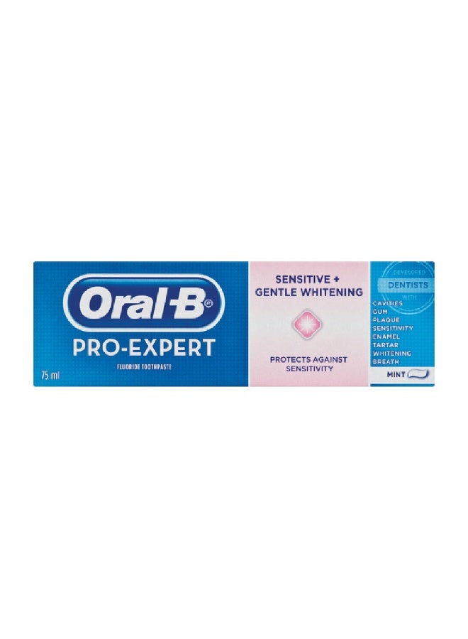 Oral-B Pro Expert Sensitive + Gentle Whitening ToothPaste, 75ml Mint 75ml