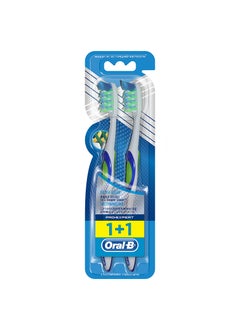 Pro Expert Extra Clean Manual Toothbrush 40 medium Pack of  2 Multicolor 40 Medium
