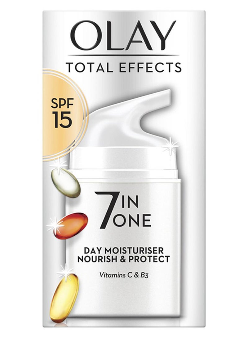 مرطب الوجه توتال إفكتس 7 في 1 كريم نهاري مضاد للشيخوخة بعامل حماية من الشمس SPF15 متعدد الألوان 50مل متعدد الألوان 50ملليلتر - Image 1