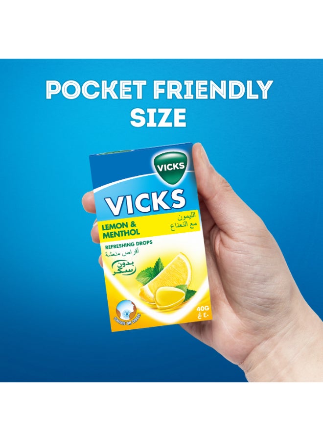 Vicks - Lemon And Menthol Refreshing Throat Drop 20 Count - Image 1