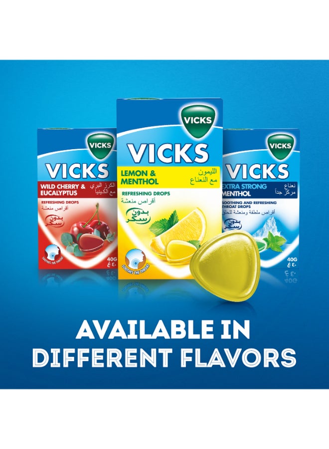 Vicks - Lemon And Menthol Refreshing Throat Drop 20 Count - Image 1