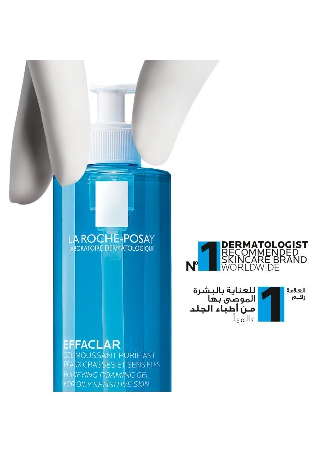 LA ROCHE-POSAY Effaclar Purifying Foaming Gel Cleanser; Acne Face Wash for Women/Men; Dermatologically-Tested Skincare Treatment for Oily & Sensitive Skin 400ML 400ml - Image 5