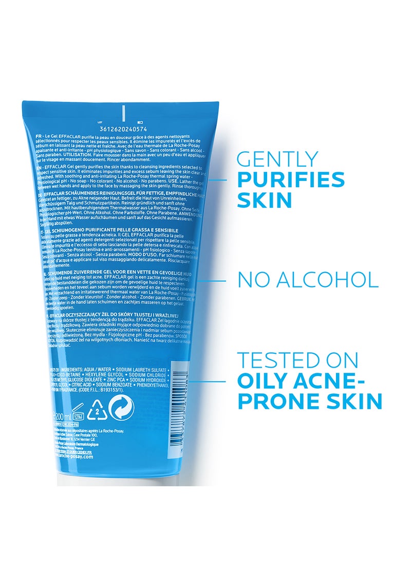 LA ROCHE-POSAY Effaclar Gel Moussant Purifiant 200ml - Image 2