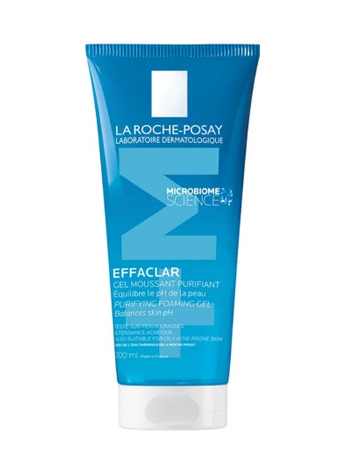 La Roche-Posay Effaclar Purifying Foaming Gel Cleanser; Acne Face Wash for Women/Men; Dermatologically-Tested Skincare Treatment for Oily & Sensitive Skin. 200ml