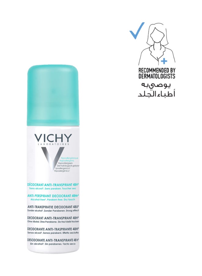 VICHY - 48 Hour No Marks Anti-Perspirant Spray Deodorant 125ml - Image 1