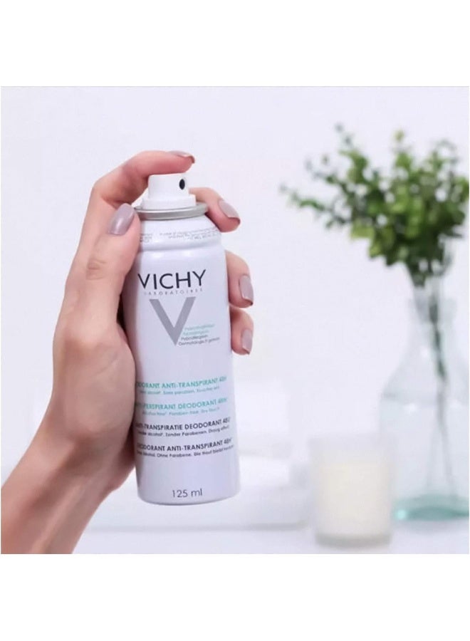 VICHY - 48 Hour No Marks Anti-Perspirant Spray Deodorant 125ml - Image 1