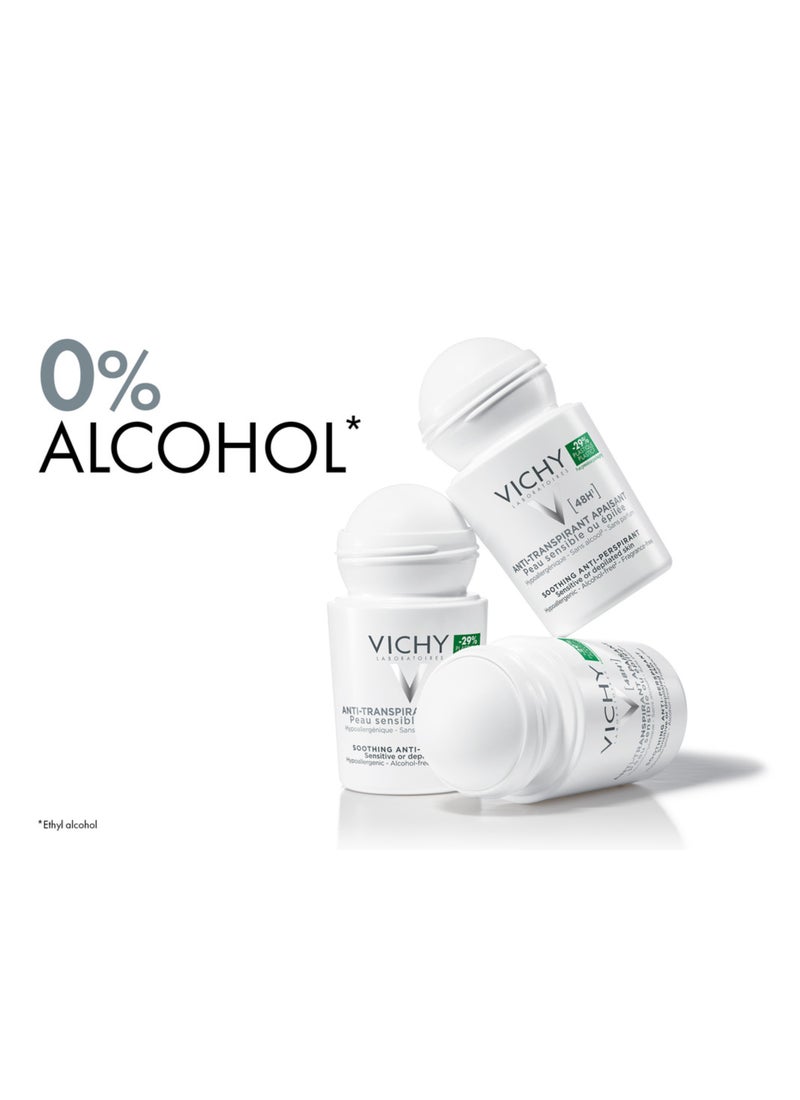 VICHY 48 Hours Anti Perspirant Deodorant For Sensitive Skin White 50ml - Image 3