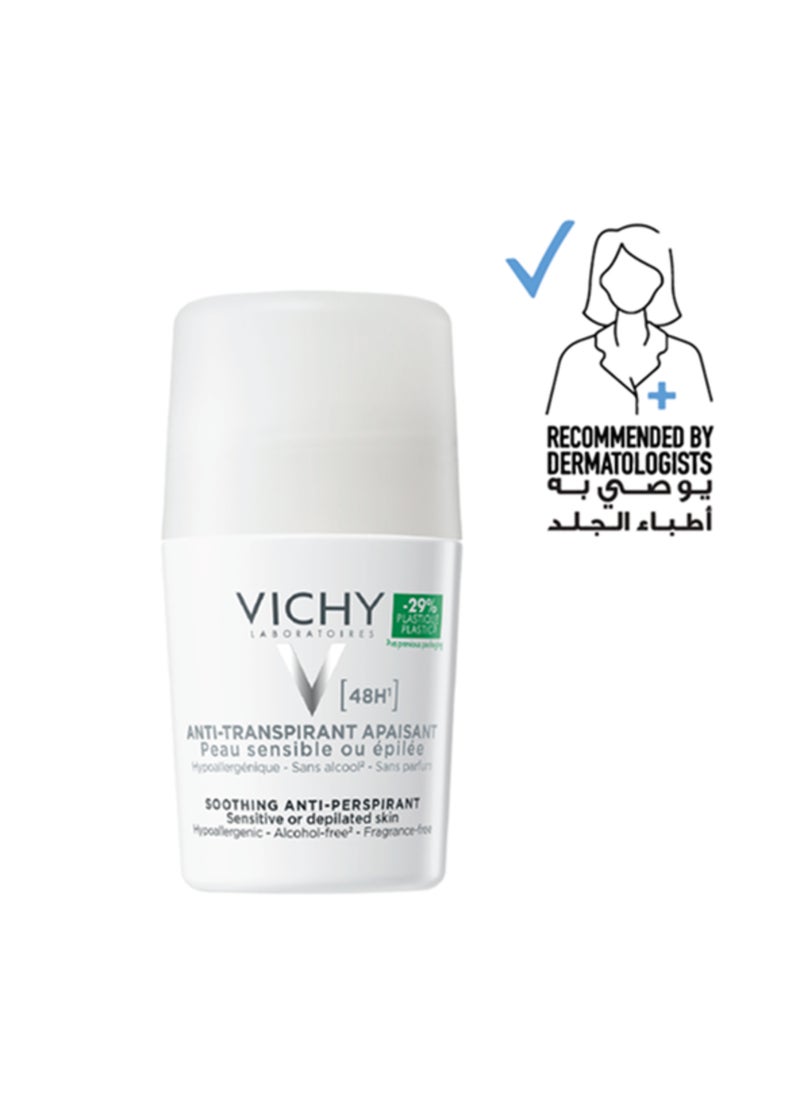 VICHY 48 Hours Anti Perspirant Deodorant For Sensitive Skin White 50ml - Image 2