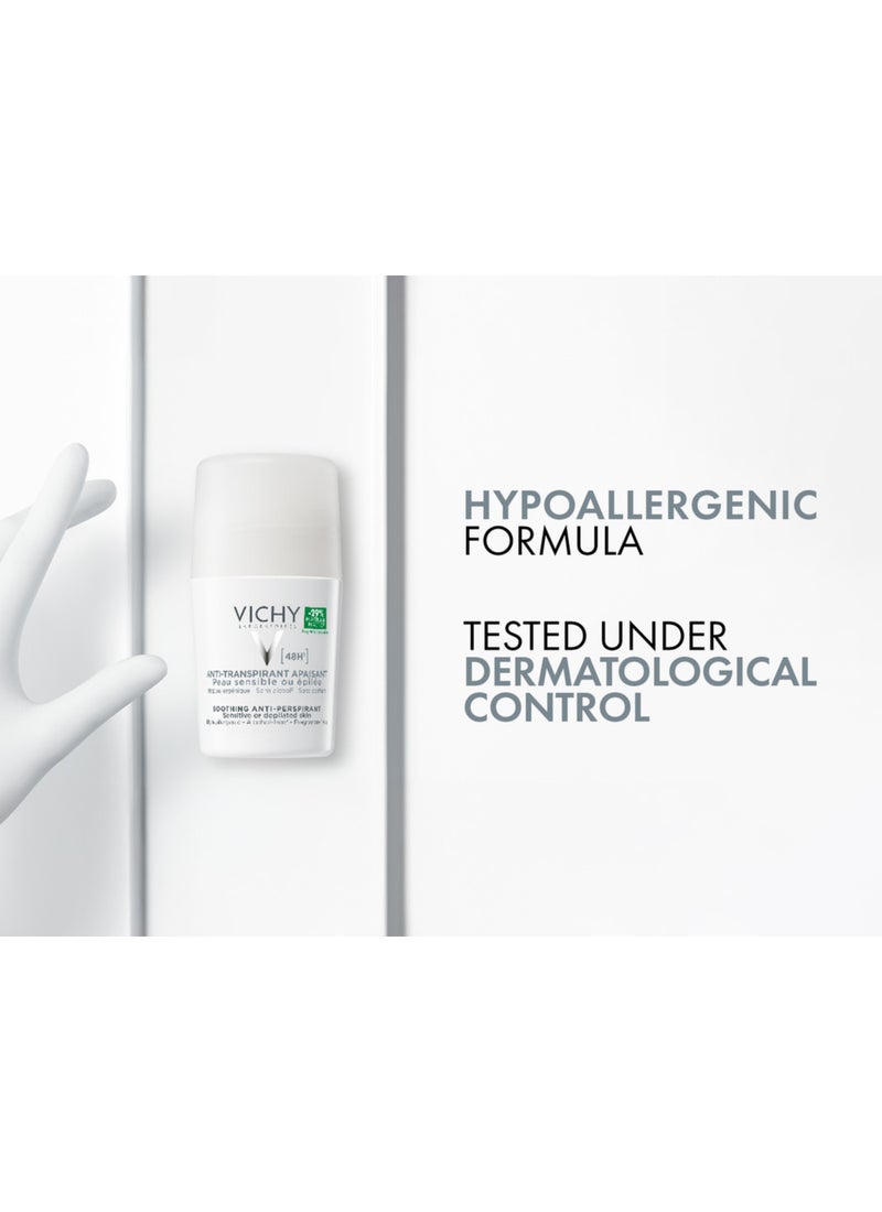 VICHY 48 Hours Anti Perspirant Deodorant For Sensitive Skin White 50ml - Image 4