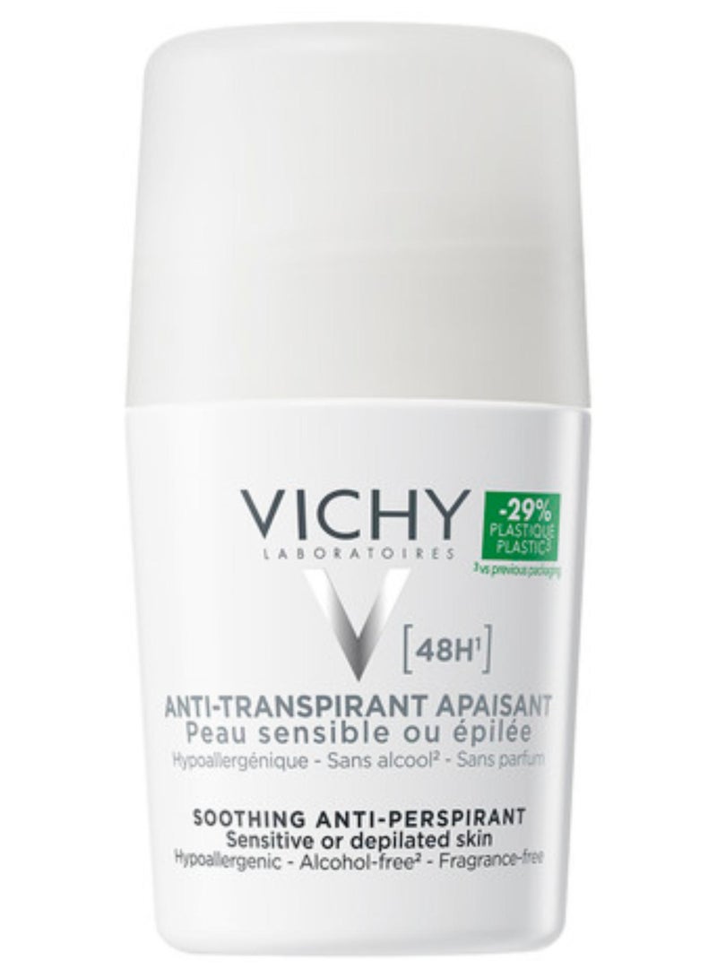 VICHY 48 Hours Anti Perspirant Deodorant For Sensitive Skin White 50ml - Image 1