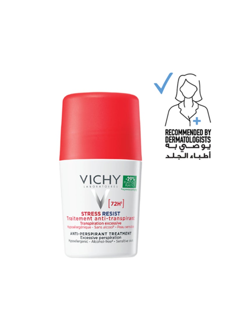 VICHY 72 Hours Stress Resist Excessive Perspiration Deodorant White/Red 50ml - Image 2