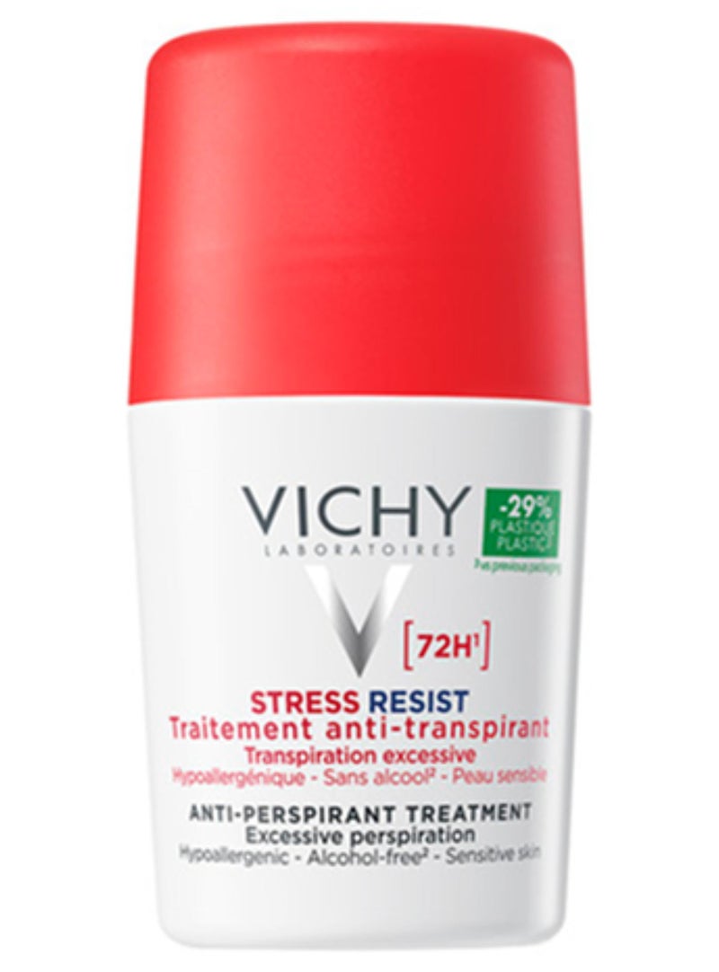 فيشي مزيل العرق المفرط عند الضغط يدوم لمدة ٧٢ ساعة ابيض 50ملليلتر - Image 1