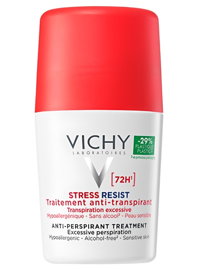 VICHY 72 Hours Stress Resist Excessive Perspiration Deodorant White/Red 50ml - Image 2