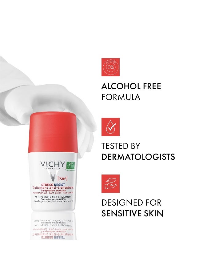 فيشي مزيل العرق المفرط عند الضغط يدوم لمدة ٧٢ ساعة ابيض 50ملليلتر - Image 4