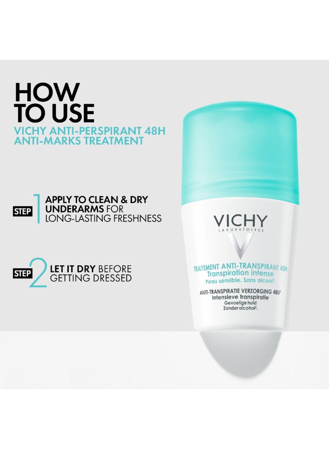 VICHY 48 Hours Anti Perspirant Deodorant Intensive Treatment White/Blue 50ml - Image 2