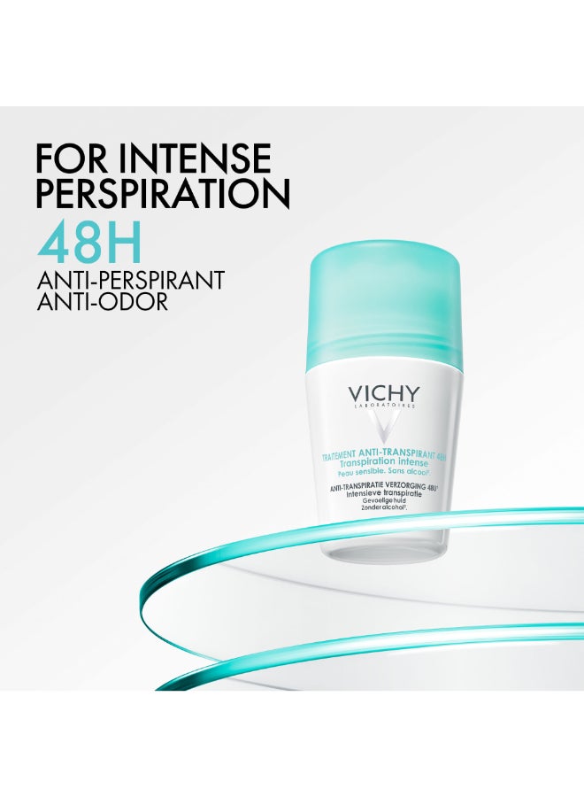 VICHY 48 Hours Anti Perspirant Deodorant Intensive Treatment White/Blue 50ml - Image 3