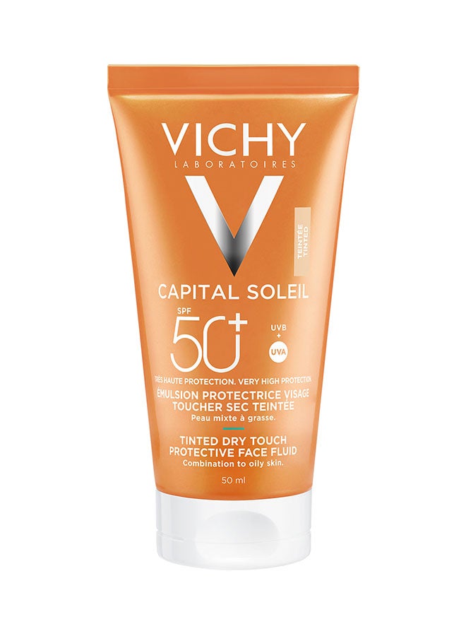 فيشي سائل واقي للوجه كابيتال سوليل بعامل حماية من الشمس 50، ملون وجاف، 50 مل 50ملليلتر - Image 1
