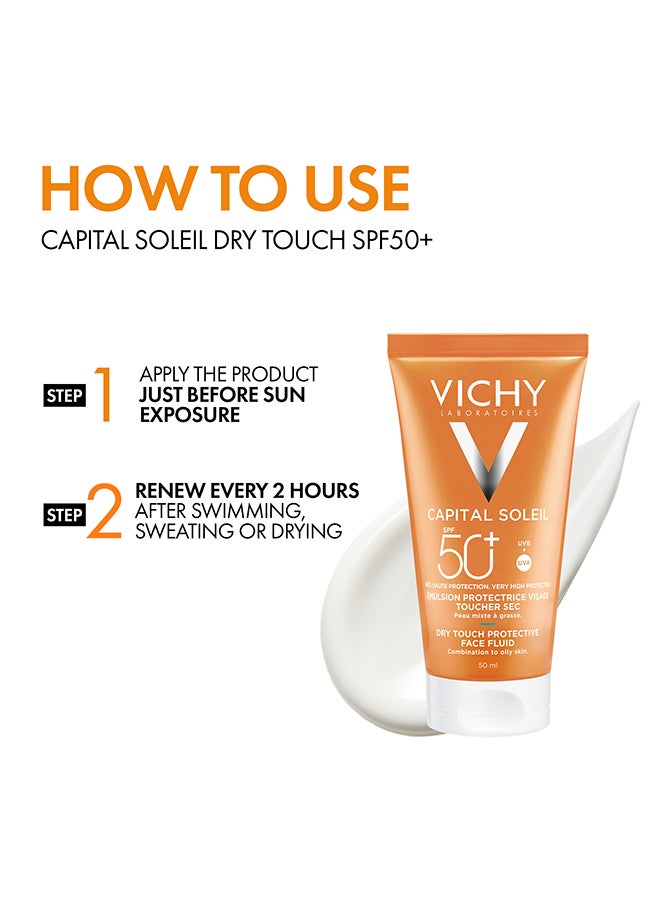 فيشي إيديال سولاي واقي شمس كريم للتحكم بلمعان البشرة للبشرة المختلطة إلى الدهنية SPF50 50ملليلتر - Image 4