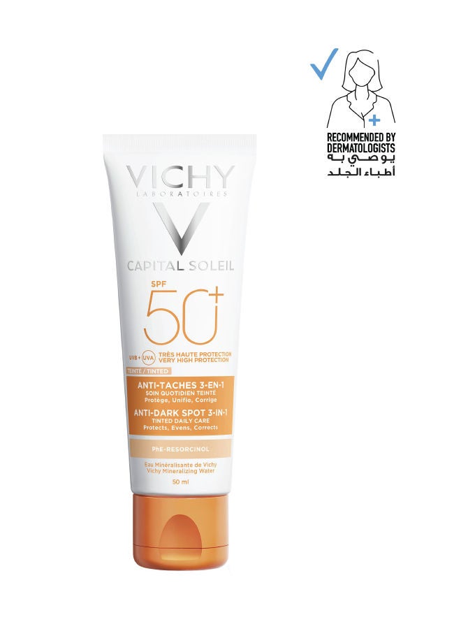VICHY - 3-In-1 Ideal Soleil Anti Dark Spot Care Spf50+ 50ml - Image 1