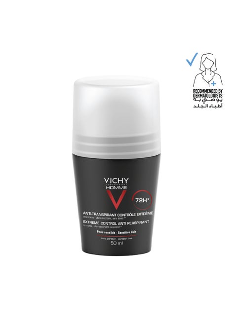 Homme 72H Anti Transpirant Controle Deodorant Extreme Black 50ml