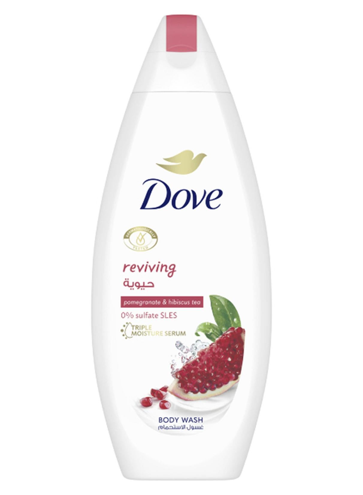 Dove Reviving Body Wash For Skin Moisturising Pomegranate And Hibiscus Tea 250ml