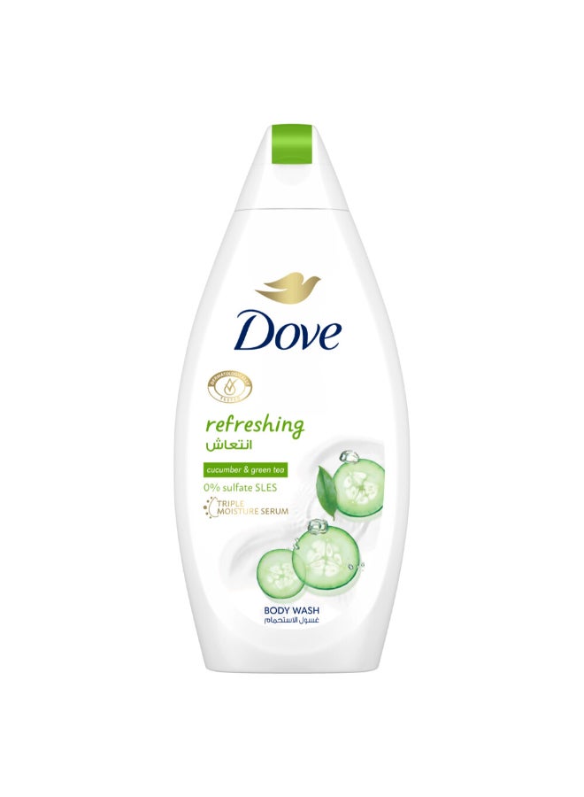 Dove Refreshing Body Wash Cucumber And Green Tea 500ml  - Image 1