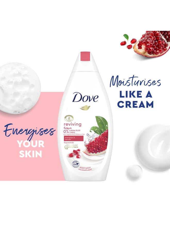Dove Pomegranate And Hibiscus Tea Reviving Body Wash For Skin Moisturising 500.0ml  - Image 3