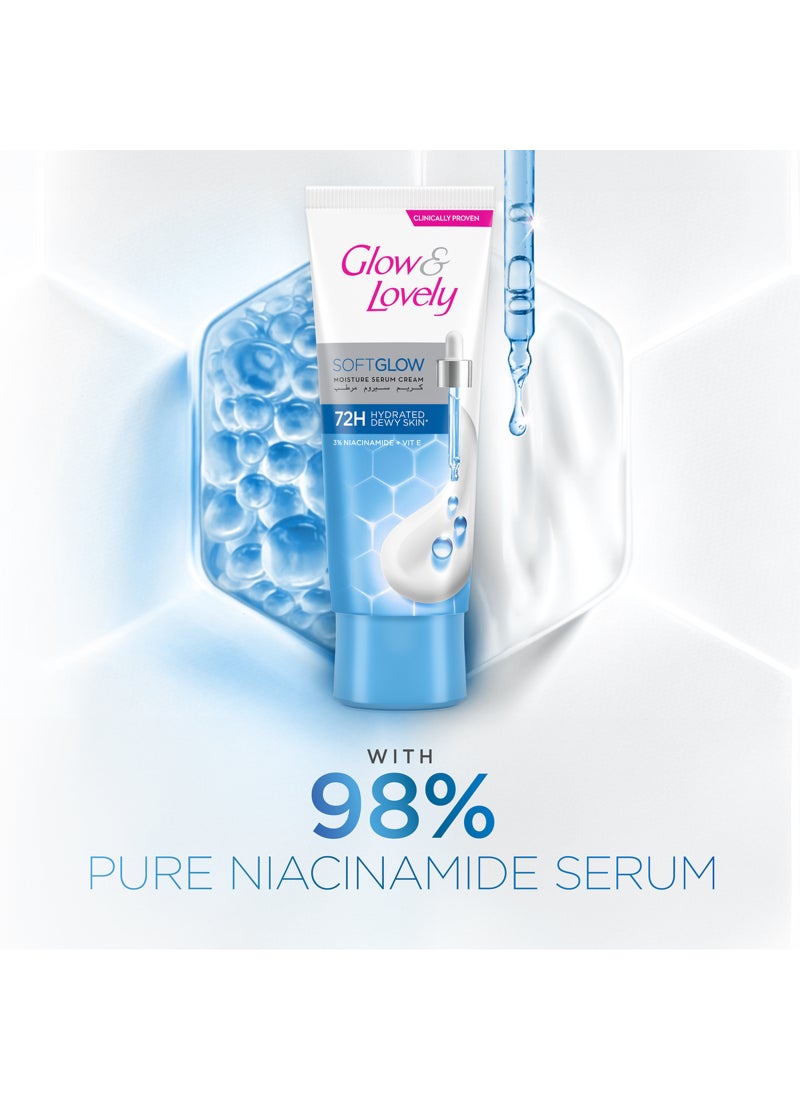 Fair & Lovely Glow And Lovely Soft Glow Moisture Serum Cream With 3% Niacinamide Plus Vitamin E 100grams - Image 5
