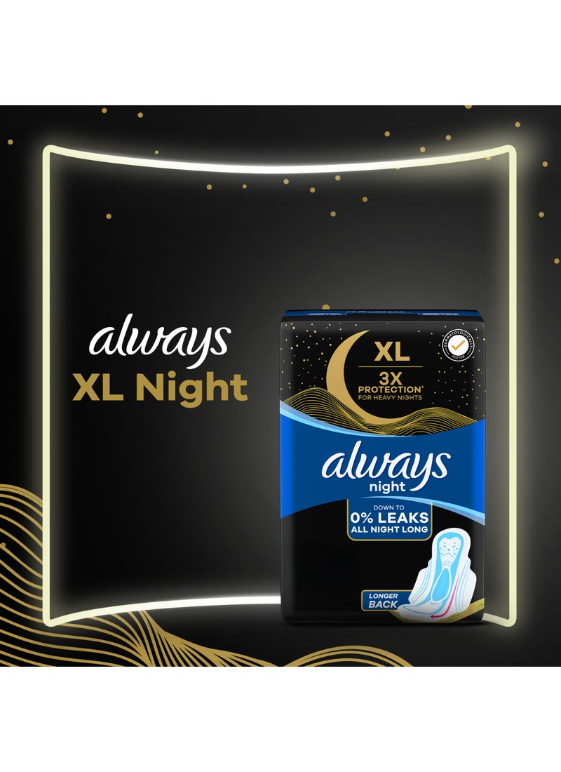 Always XL Night Pads, 3x Protection for Heavy Nights, Maxi Thick, 24 Pads - Image 2
