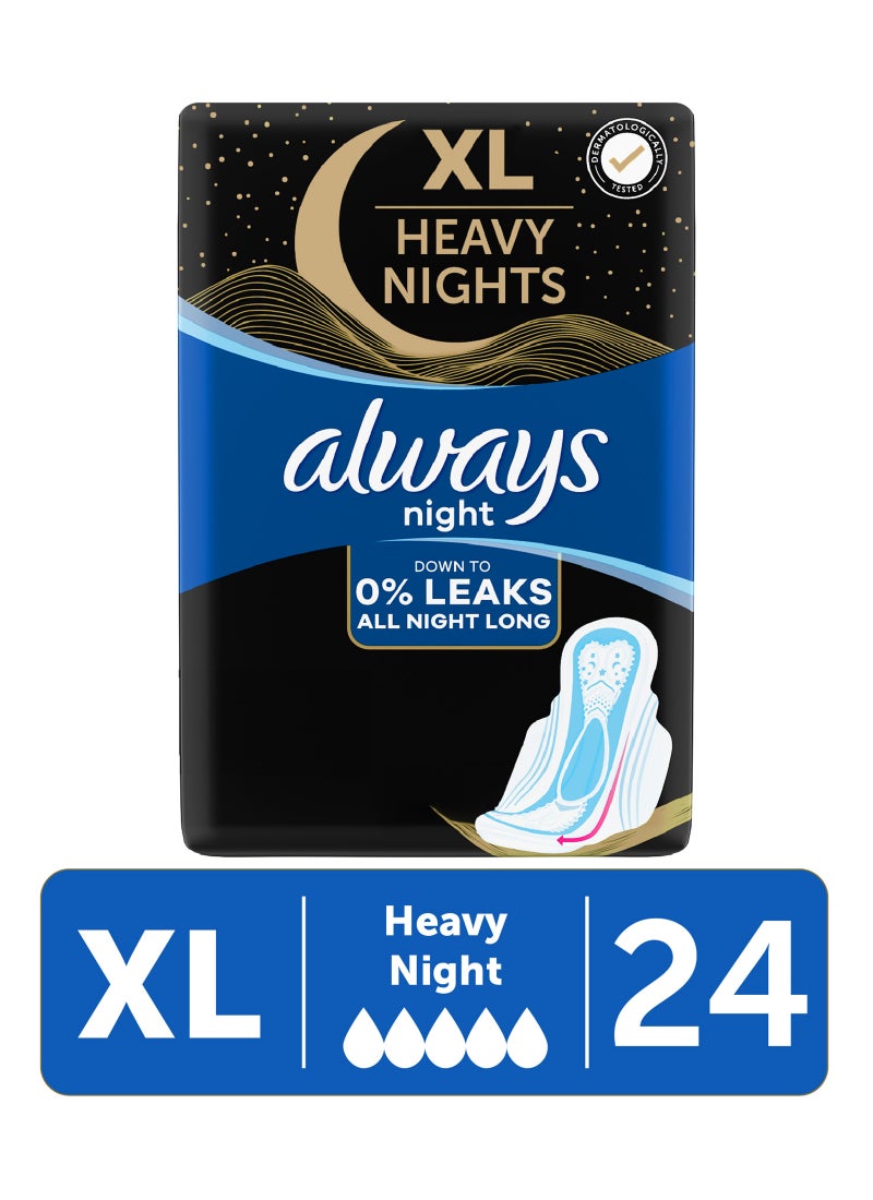 Always Night XL Thick For Heavy Flow 24 Pads - Image 1