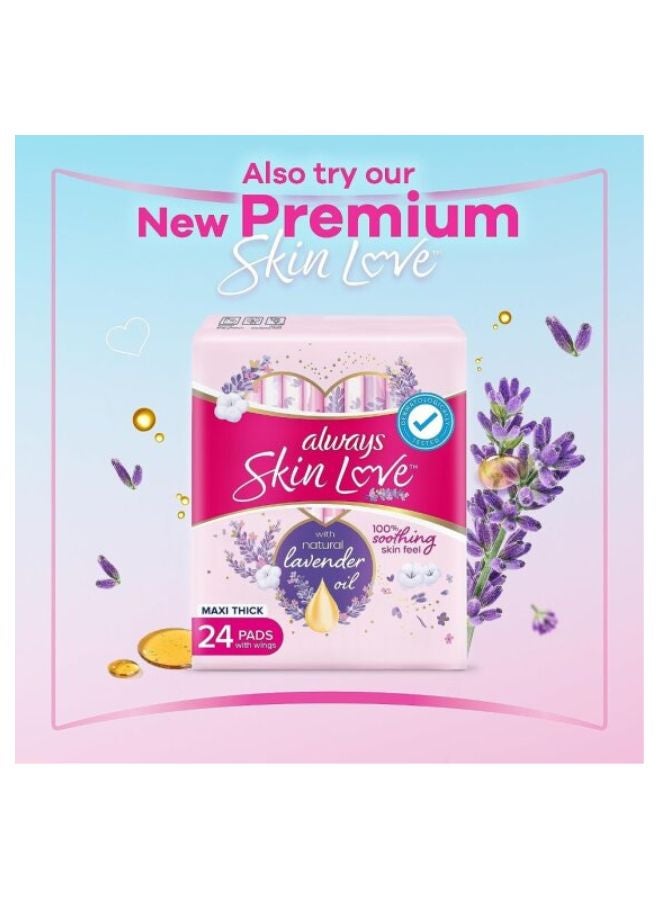 Always - Cotton Skin Love Sanitary Thick Pads Large 50 Count - Image 1