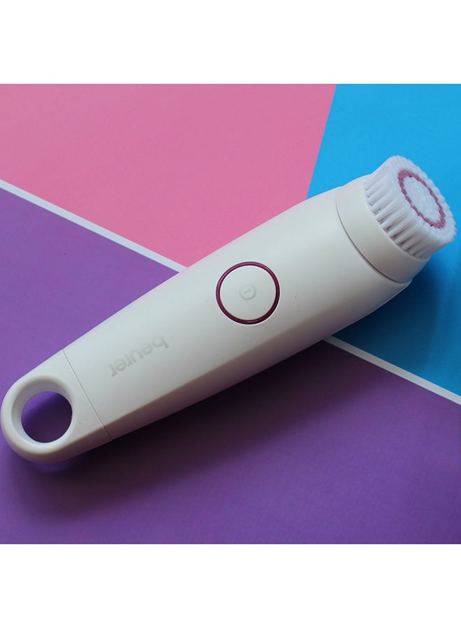 Beurer Facial Cleansing Brush White/Pink 16x4.5x4.5cm  - Image 2