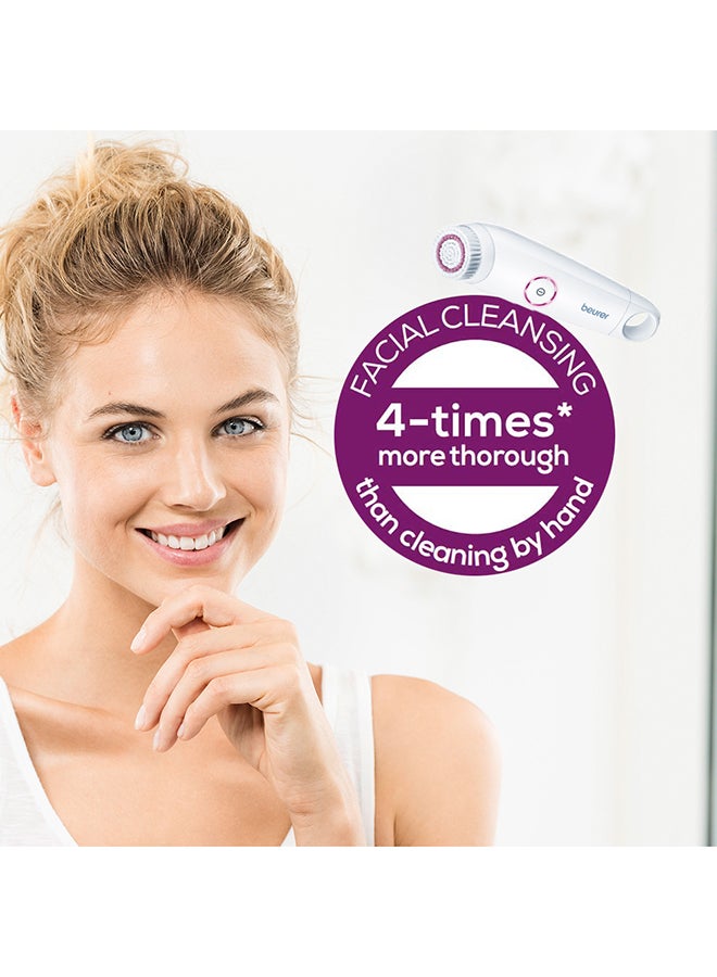 Beurer Facial Cleansing Brush White/Pink 16x4.5x4.5cm  - Image 3