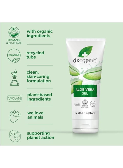 dr.organic Organic Aloe Vera Gel With Maximum Strength Moisturizer 200ml |  Best Price Qatar | Doha